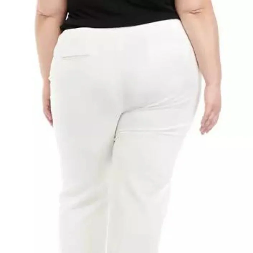 Anne Klein Plus Size Stretch Bowie Pants NWT – White 20W - Picture 4 of 4